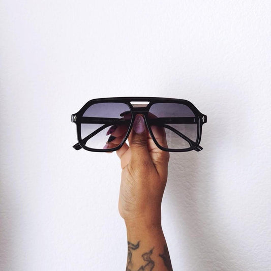 Vintage Style Oversized Aviator Sunglasses