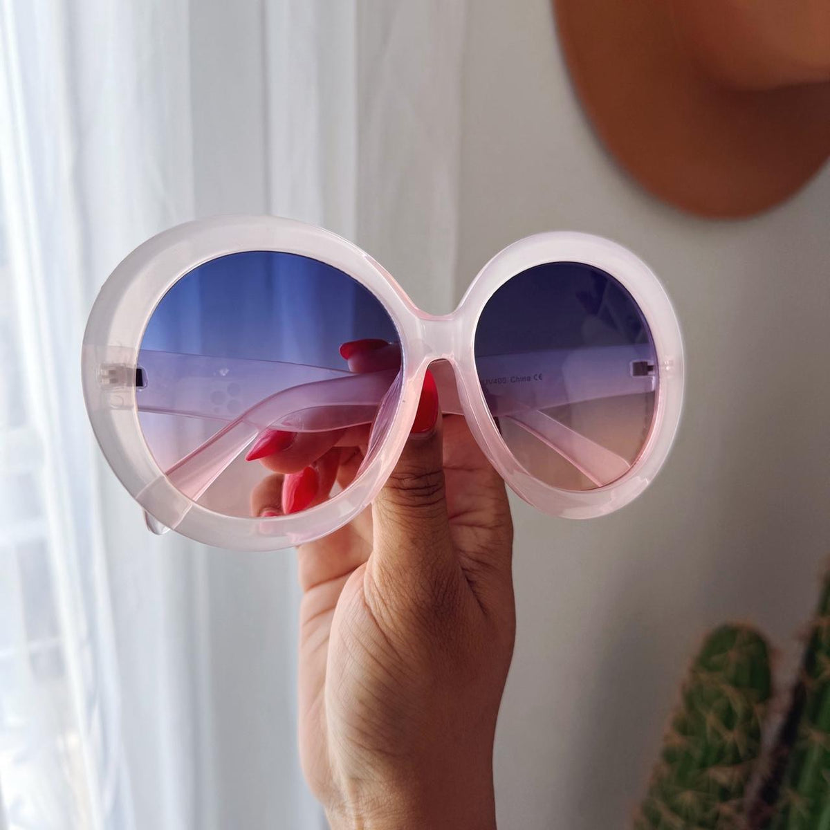 Vintage Style Oversized Round Sunglasses