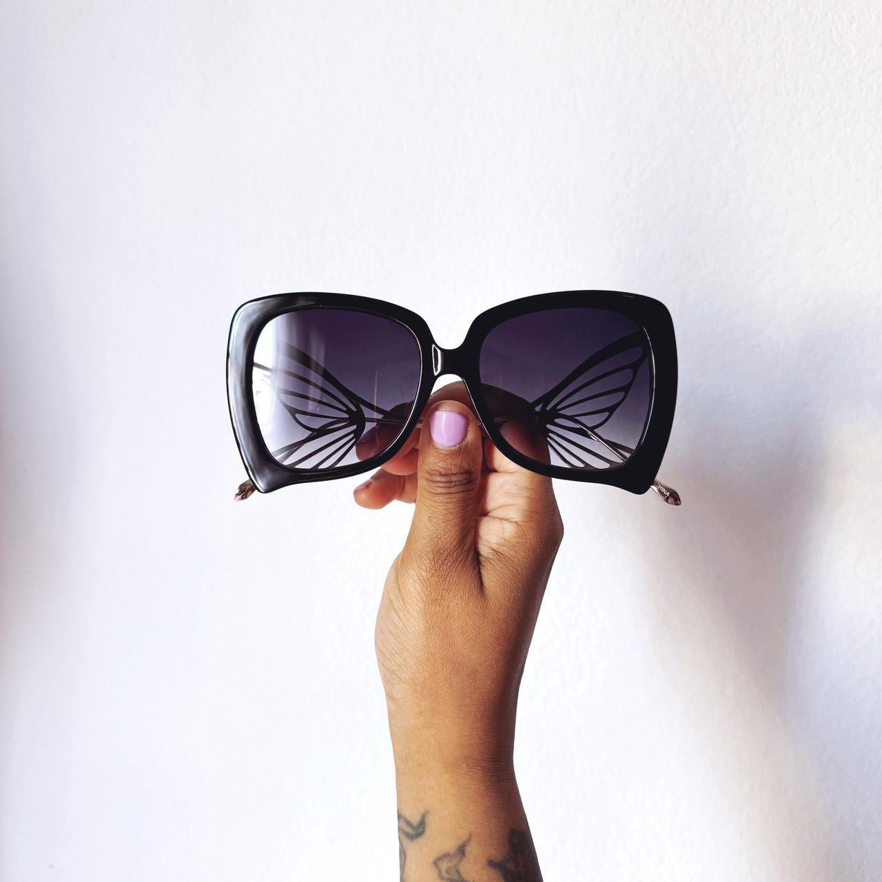 Vintage Style Oversized Boho Butterfly Sunglasses